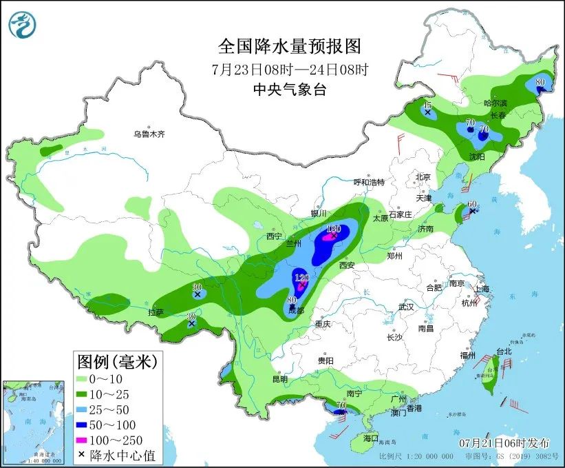 未来三天国内天气预报（7月21日）